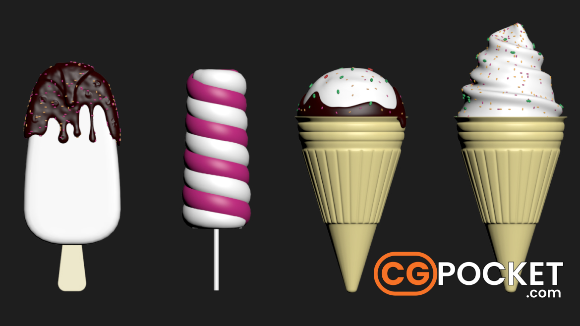 Ice Cream 3D Model Collection Free Download